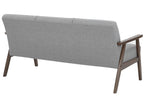 3 Seater Fabric Sofa Grey ASNES