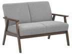 2 Seater Fabric Sofa Grey ASNES