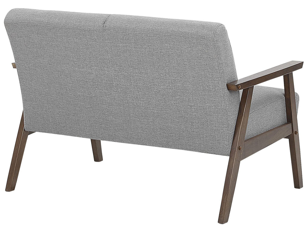 2 Seater Fabric Sofa Grey ASNES