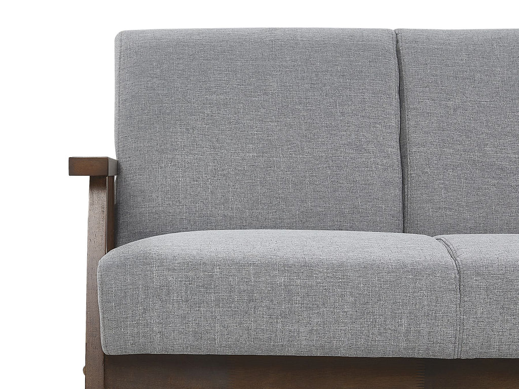 2 Seater Fabric Sofa Grey ASNES