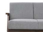 2 Seater Fabric Sofa Grey ASNES