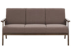 3 Seater Fabric Sofa Brown ASNES
