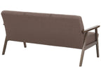 3 Seater Fabric Sofa Brown ASNES