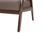 3 Seater Fabric Sofa Brown ASNES