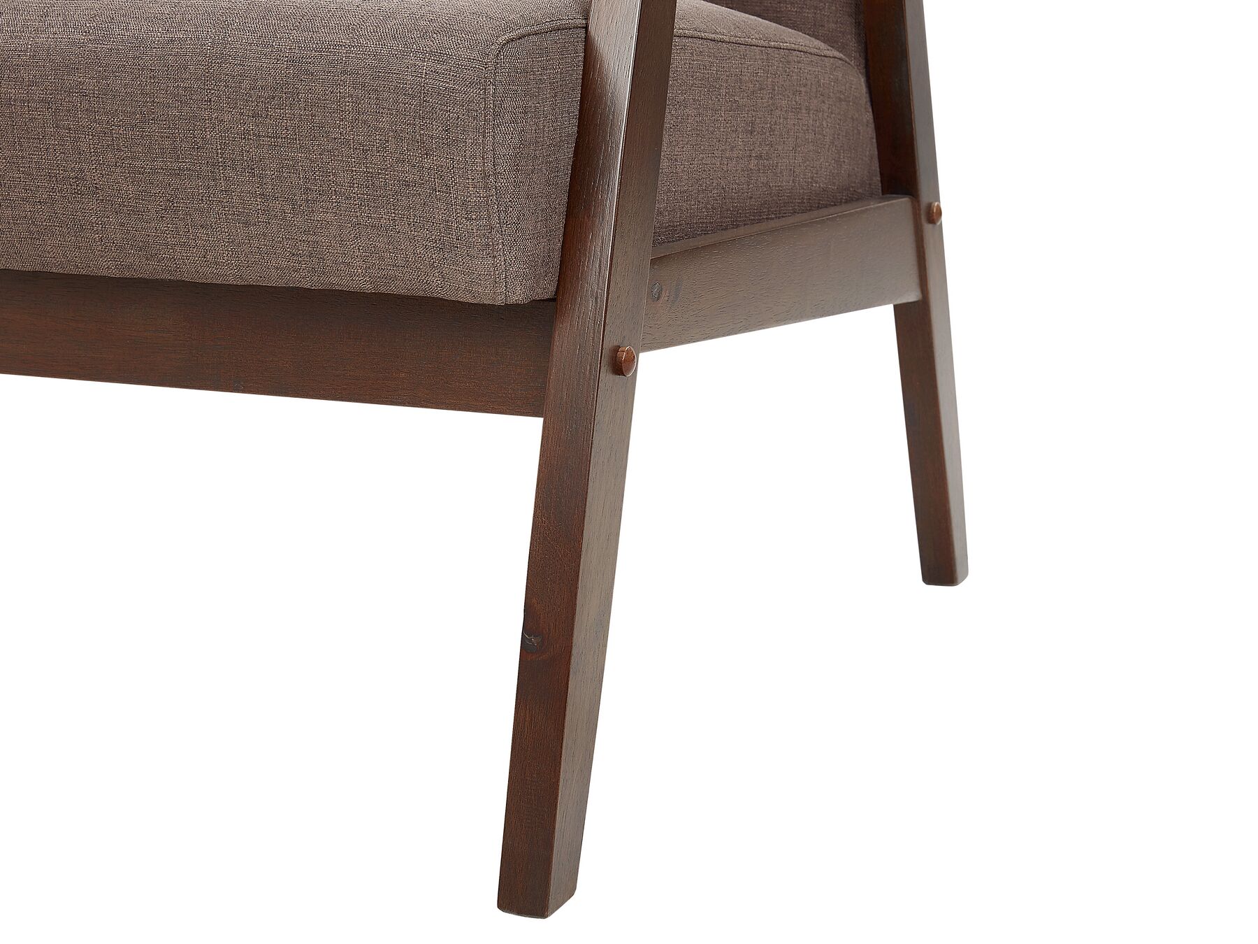 3 Seater Fabric Sofa Brown ASNES