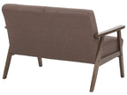 2 Seater Fabric Sofa Brown ASNES