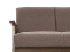 2 Seater Fabric Sofa Brown ASNES