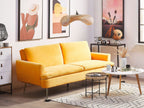 Sofa Bed VETTRE Velvet Yellow 3 Seater