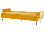 Sofa Bed VETTRE Velvet Yellow 3 Seater
