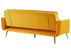 Sofa Bed VETTRE Velvet Yellow 3 Seater