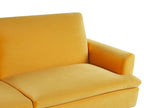 Sofa Bed VETTRE Velvet Yellow 3 Seater