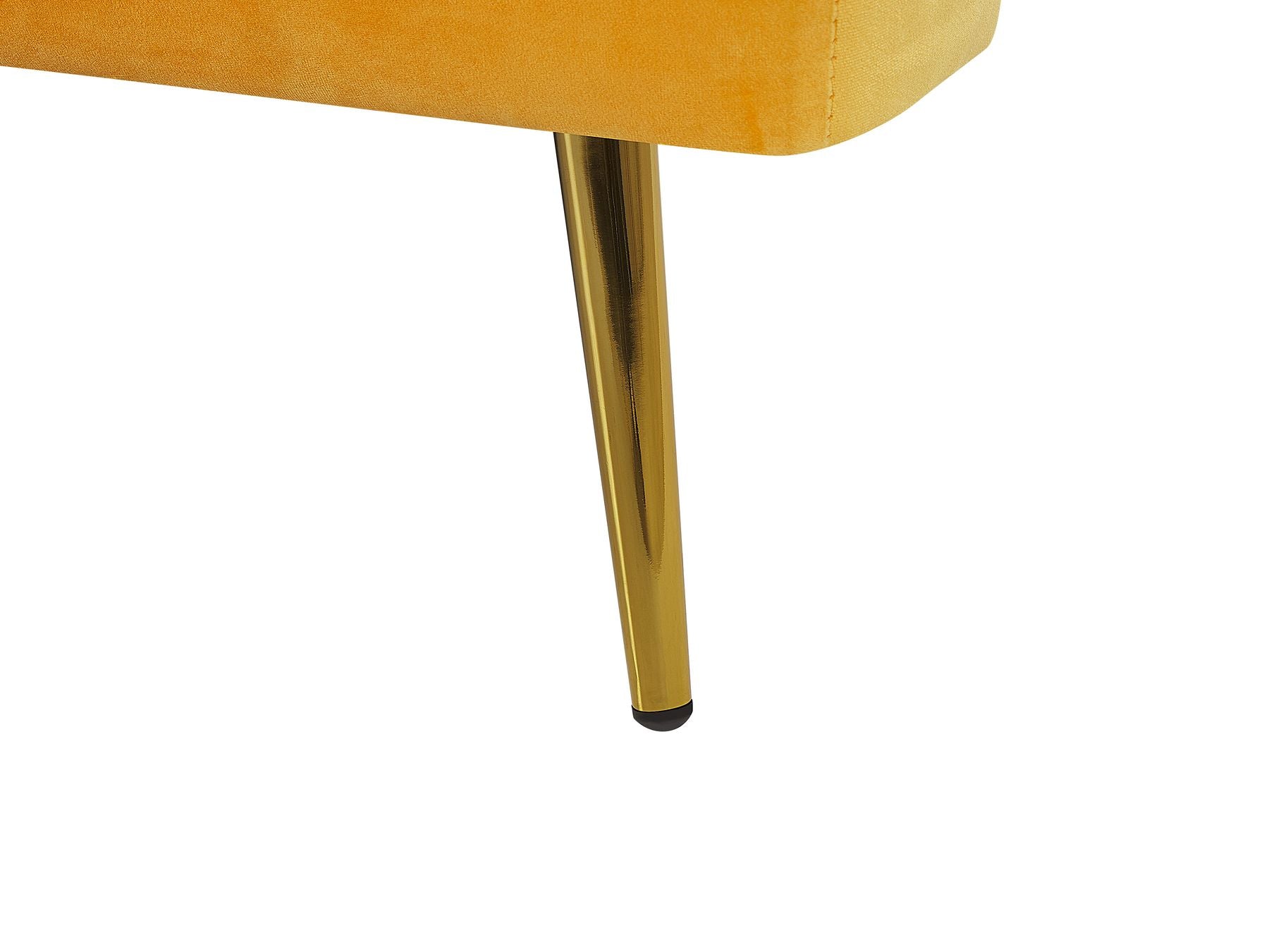 Sofa Bed VETTRE Velvet Yellow 3 Seater