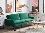 Sofa Bed VETTRE Velvet Dark Green 3 Seater