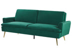 Sofa Bed VETTRE Velvet Dark Green 3 Seater