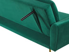 Sofa Bed VETTRE Velvet Dark Green 3 Seater