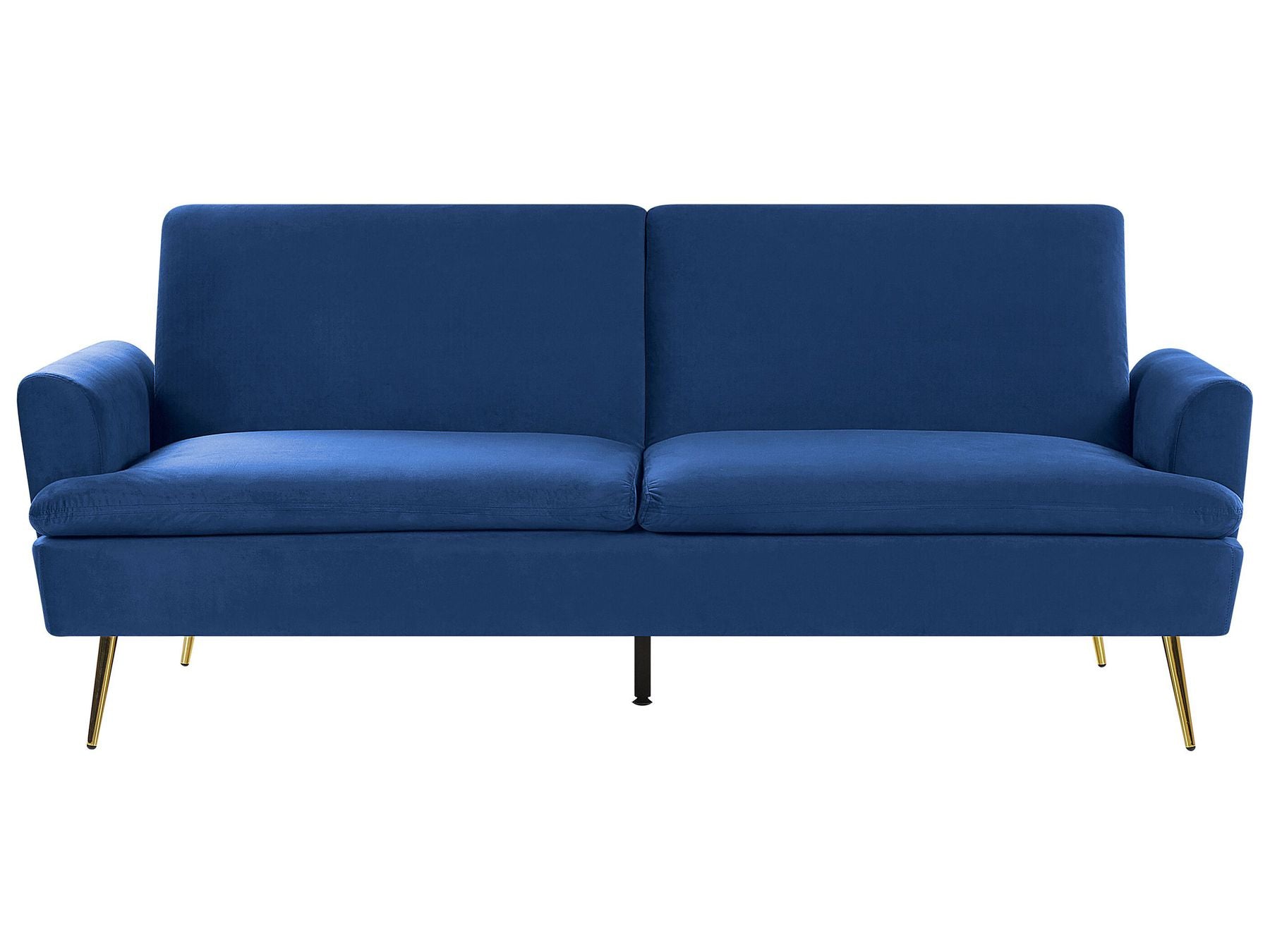 Sofa Bed VETTRE Velvet Navy Blue 3 Seater