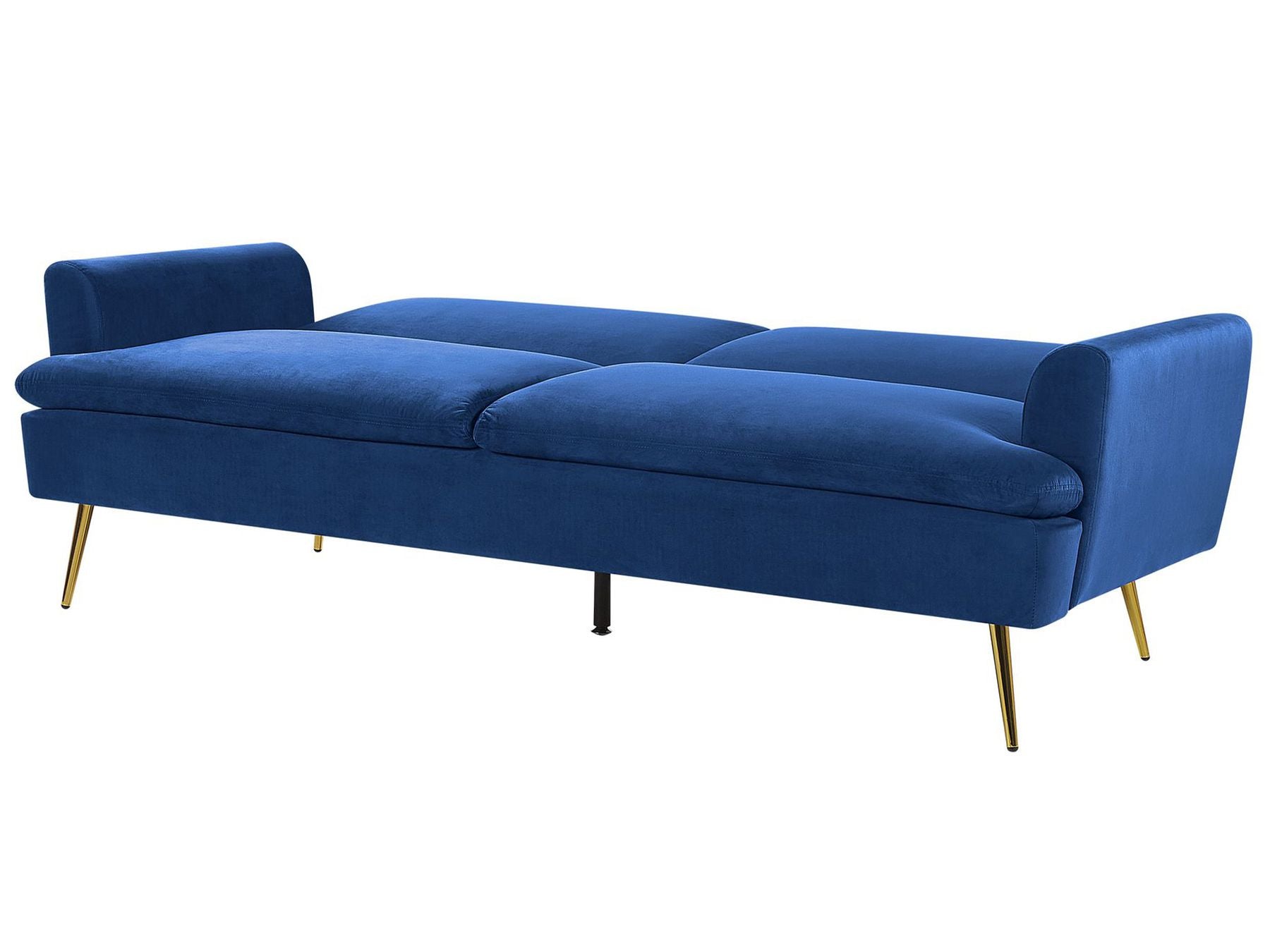 Sofa Bed VETTRE Velvet Navy Blue 3 Seater