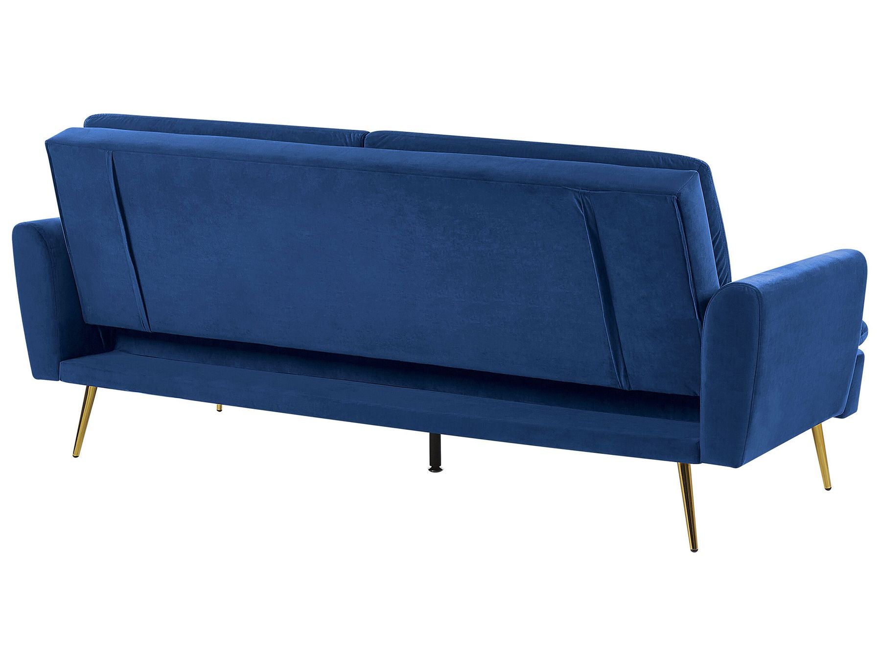 Sofa Bed VETTRE Velvet Navy Blue 3 Seater