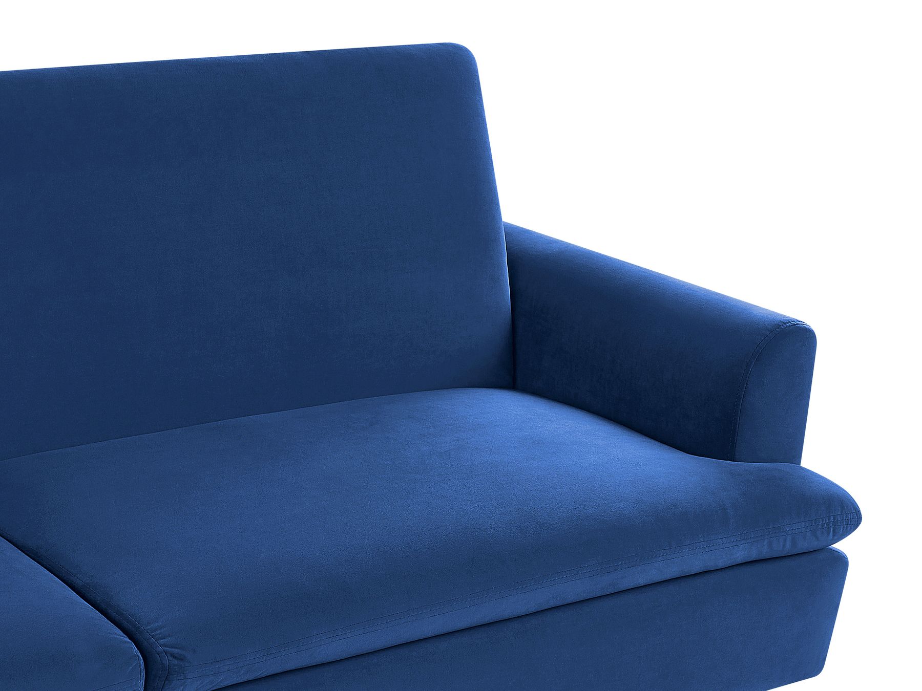 Sofa Bed VETTRE Velvet Navy Blue 3 Seater