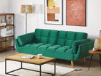 Sofa Bed ASBY Velvet Green 3 Seater