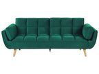 Sofa Bed ASBY Velvet Green 3 Seater