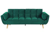 Sofa Bed Velvet Green 3 Seater