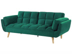 Sofa Bed ASBY Velvet Green 3 Seater