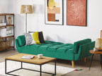 Sofa Bed ASBY Velvet Green 3 Seater