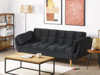 Sofa Bed ASBY Velvet Black 3 Seater