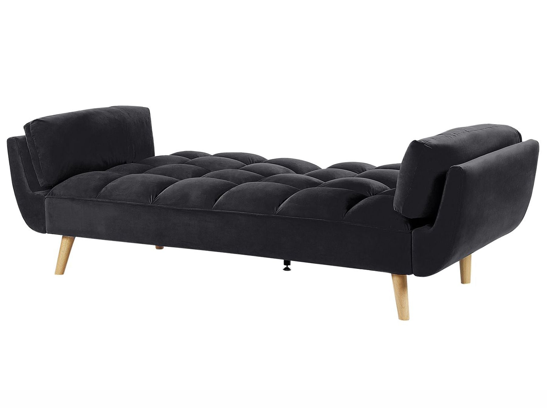 Sofa Bed ASBY Velvet Black 3 Seater