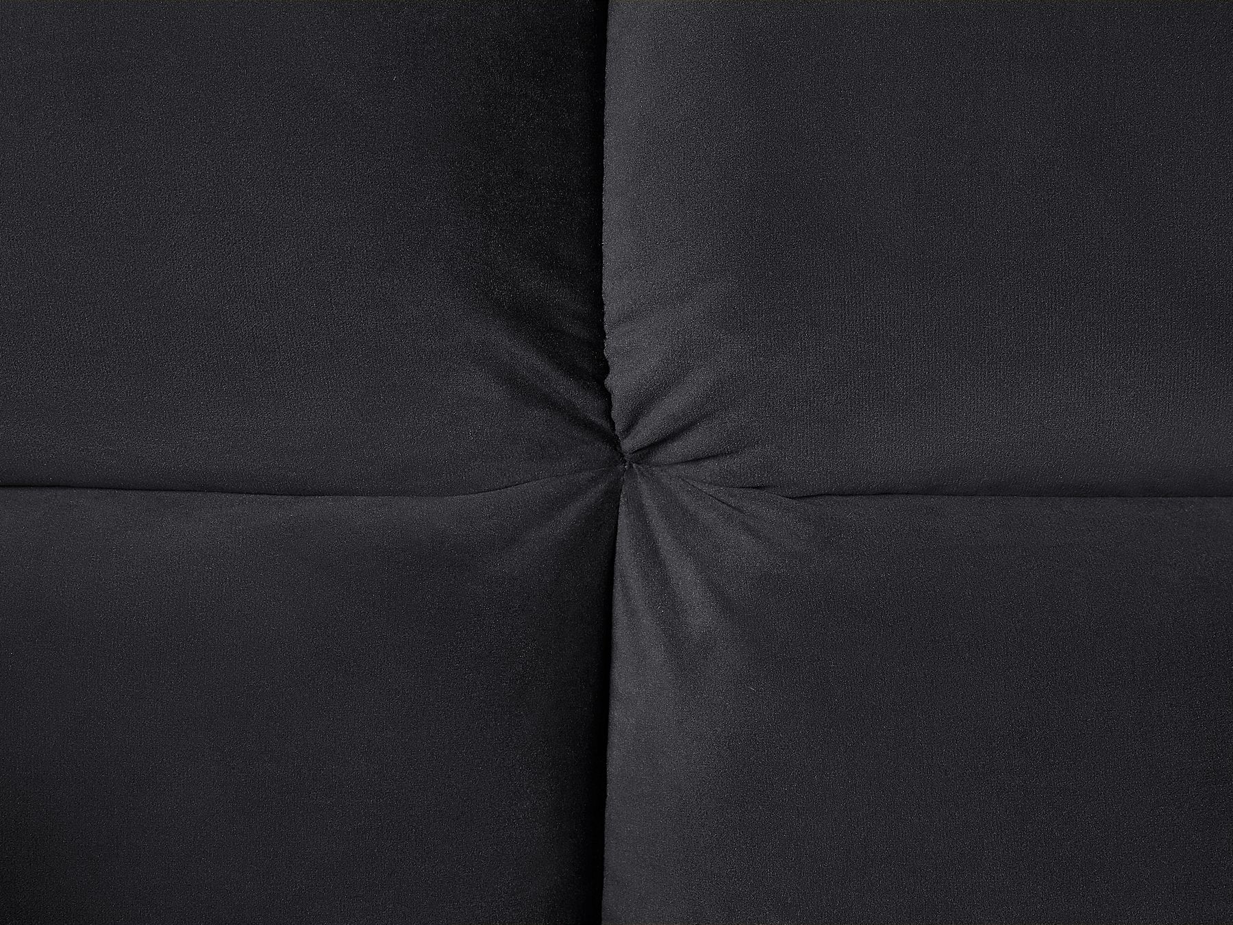 Sofa Bed ASBY Velvet Black 3 Seater