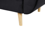 Sofa Bed ASBY Velvet Black 3 Seater
