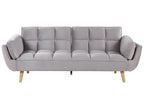 Sofa Bed ASBY Velvet Light Grey 3 Seater