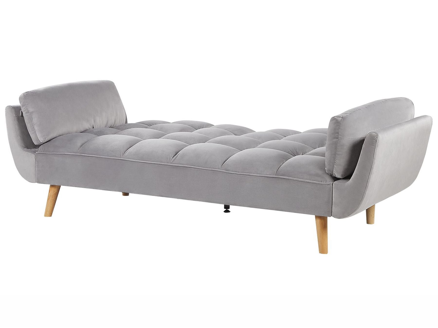 Sofa Bed ASBY Velvet Light Grey 3 Seater