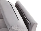 Sofa Bed ASBY Velvet Light Grey 3 Seater