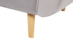 Sofa Bed ASBY Velvet Light Grey 3 Seater