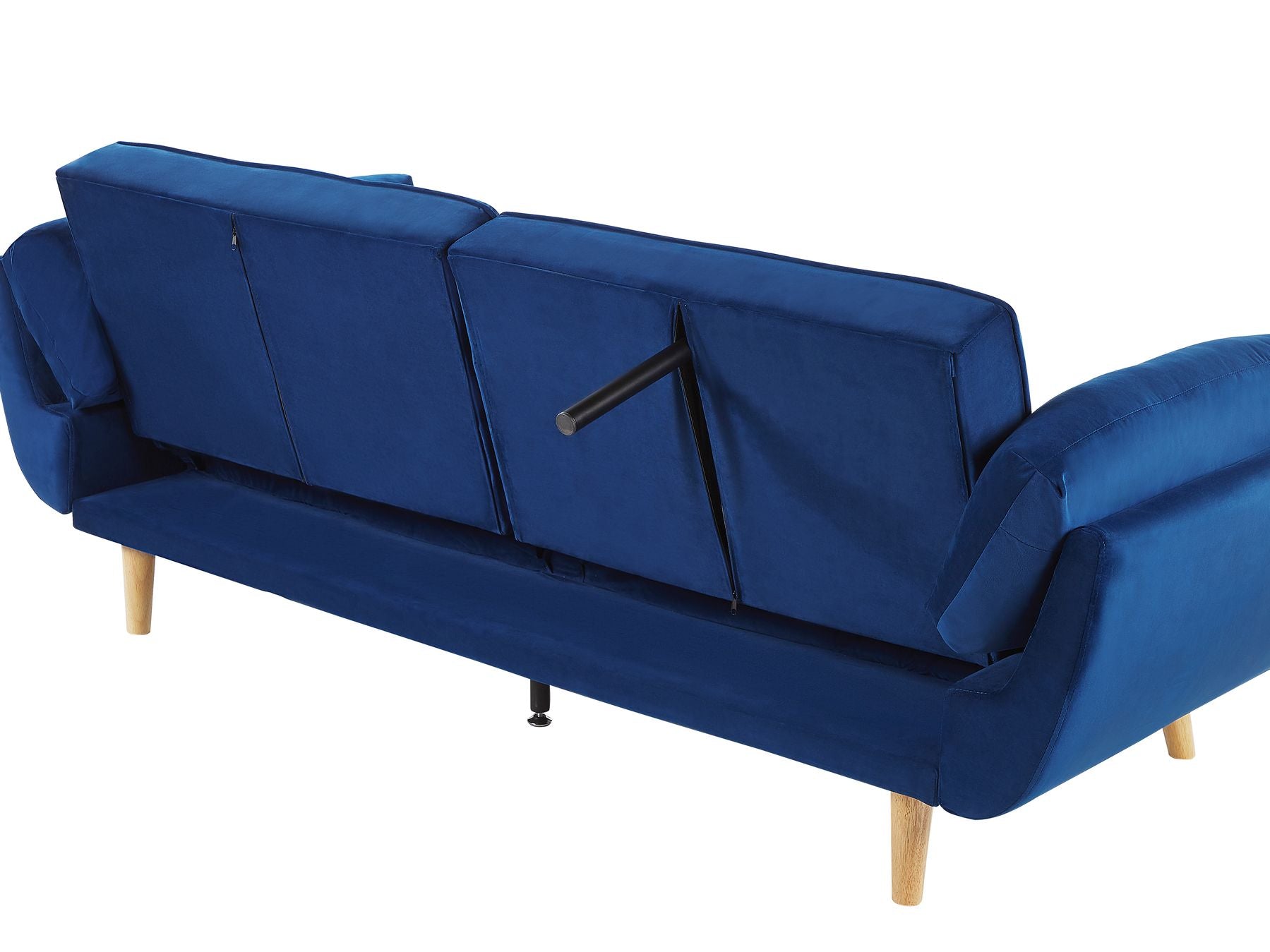 Sofa Bed ASBY Velvet Navy Blue 3 Seater