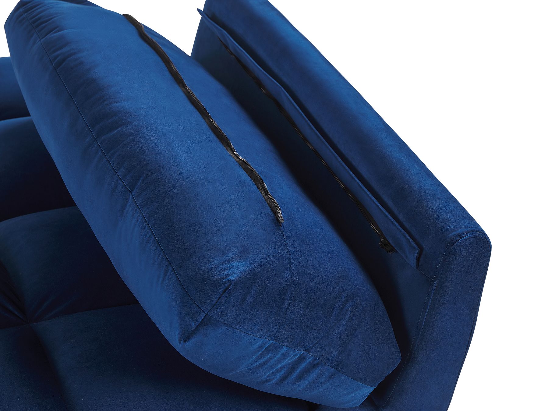 Sofa Bed ASBY Velvet Navy Blue 3 Seater