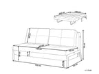 Fabric Sofa Bed Light Grey EDLAND