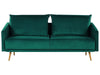 3 Seater Velvet Sofa Emerald Green