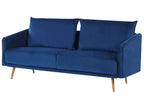 3 Seater Velvet Sofa Navy Blue MAURA