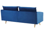 3 Seater Velvet Sofa Navy Blue MAURA