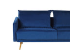 3 Seater Velvet Sofa Navy Blue MAURA