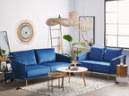 3 Seater Velvet Sofa Navy Blue MAURA