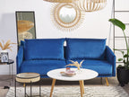 3 Seater Velvet Sofa Navy Blue MAURA