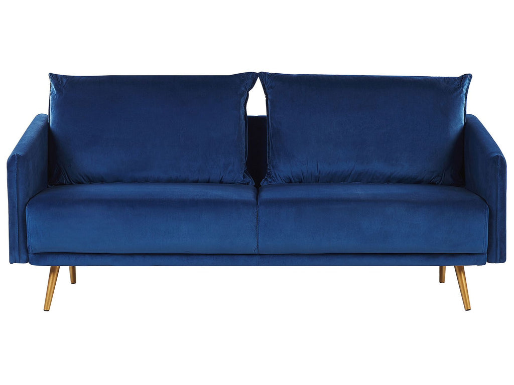3 Seater Velvet Sofa Navy Blue MAURA