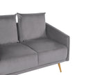 2 Seater Velvet Sofa Grey MAURA