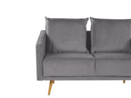 2 Seater Velvet Sofa Grey MAURA