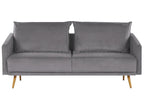 3 Seater Velvet Sofa Grey MAURA