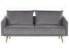 3 Seater Velvet Sofa Grey